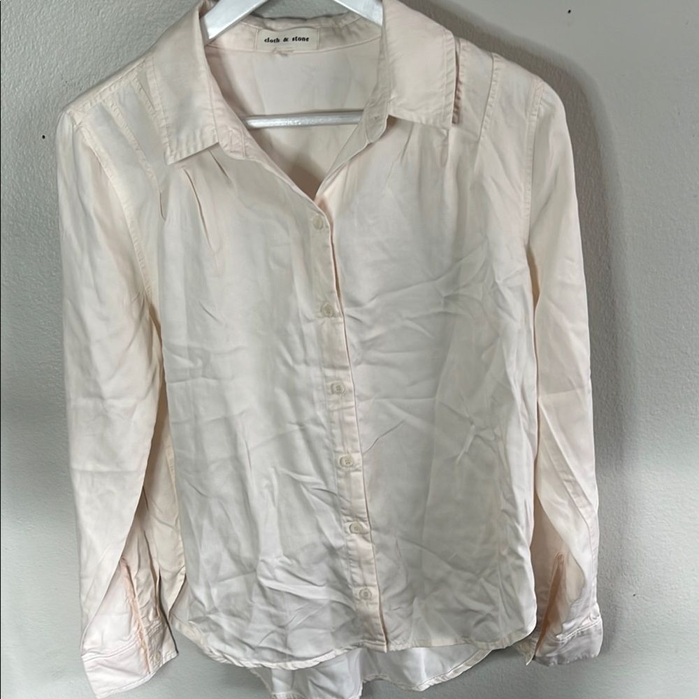 Anthropologie Cloth & Stone Button Down Blouse Size Medium
